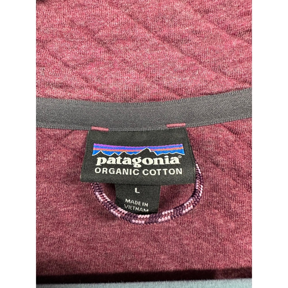 Patagonia Womens Organic Cotton Quilt Snap-T Pullover Purple Heather Large - Picture 3 of 9
